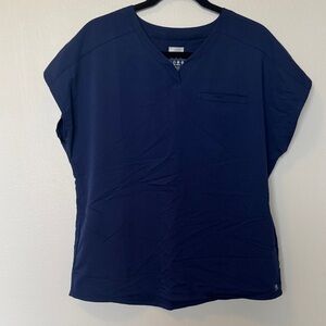 Cherokee Medical Uniforms Navy Blue Scrub Top